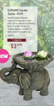 Elephant Garden Statue offers at $3.25 in Chrisco