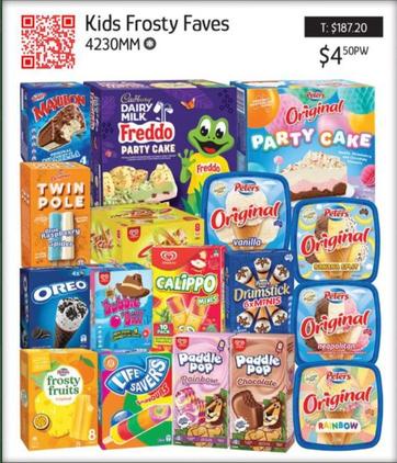 Kids Frosty Faves offers at $4.5 in Chrisco