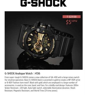 G Shock - Analogue Watch offers at $5.5 in Chrisco