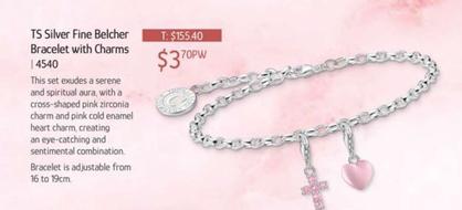 Ts Silver Fine Belcher Bracelet With Charms | 4540 offers at $3.7 in Chrisco