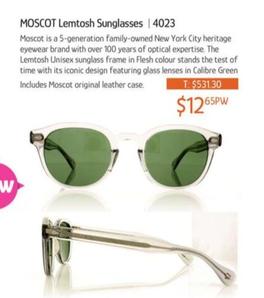 Moscot Lemtosh Sunglasses offers at $12.65 in Chrisco