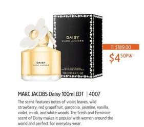 Marc Jacobs - Daisy 100ml Edt offers at $4.5 in Chrisco