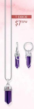 Ts Cosmic Synthetic Amethyst Crystal Pendant offers at $7.15 in Chrisco