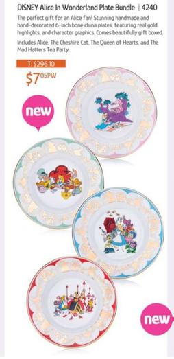 Disney Alice In Wonderland Plate Bundle offers at $7.05 in Chrisco