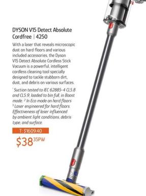 Dyson - V15 Detect Absolute Cordfree | 4250 offers at $38.35 in Chrisco