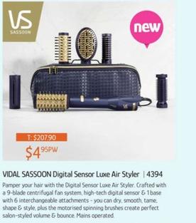 Vidal Sassoon Digital Sensor Luxe Air Styler | 4394 offers at $4.95 in Chrisco