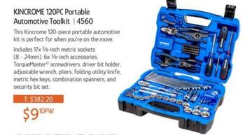 Kincrome - 120pc Portable Automotive Toolkit offers at $9.1 in Chrisco
