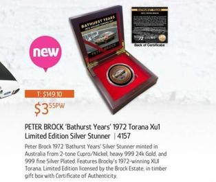 Peter Brock 'bathurst Years' 1972 Torana Xu1 Limited Edition Silver Stunner offers at $3.55 in Chrisco