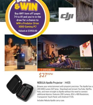 Nebula - Apollo Projector offers at $27.95 in Chrisco