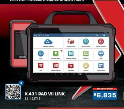 X-431 Pad Vii Link offers at $6835 in Burson Auto Parts