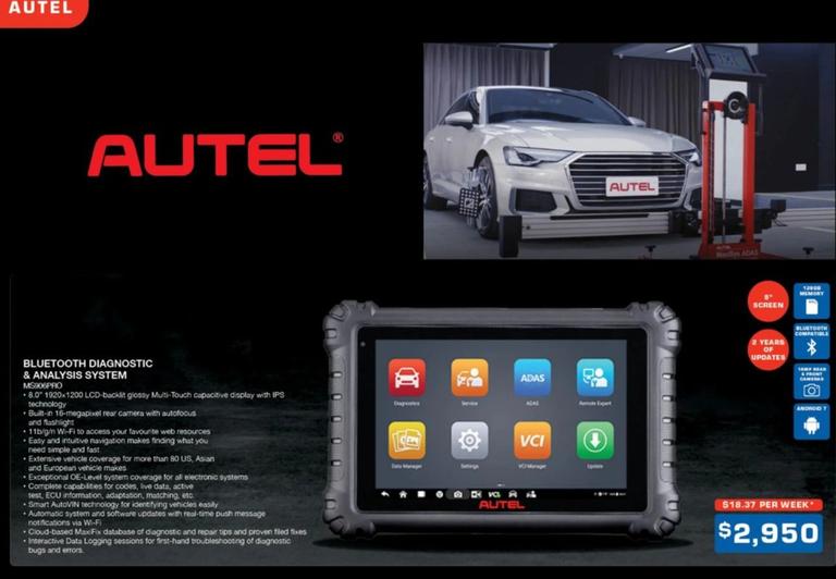Autel Bluetooth Diagnostic & Analysis System offers at $2950 in Burson Auto Parts