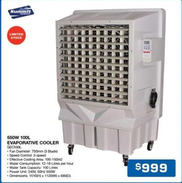 550w 100l Evaporative Cooler offers at $999 in Burson Auto Parts