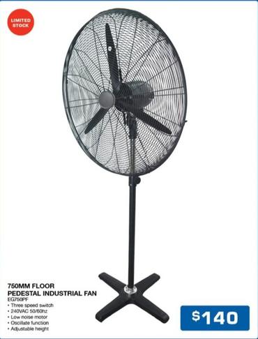 750mm Floor Pedestal Industrial Fan offers at $140 in Burson Auto Parts