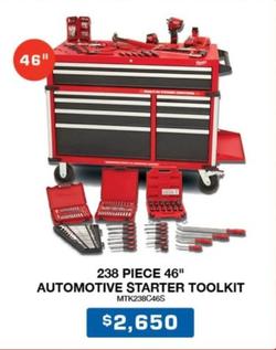 238 Piece 46" Automotive Starter Toolkit offers at $2650 in Burson Auto Parts