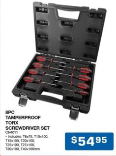 8pc Tamperproof Torx Screwdriver Set offers at $54.95 in Burson Auto Parts