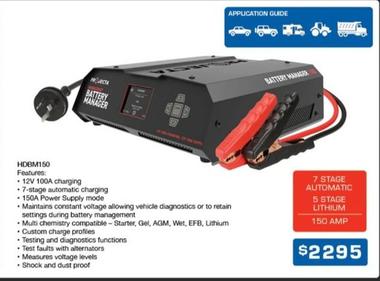 Workshop Battery Managers offers at $2295 in Burson Auto Parts