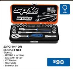 23pc 1/4" Dr Socket Set offers at $90 in Burson Auto Parts