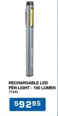 Rechargable Led Pen Light - 150 Lumen offers at $92.95 in Burson Auto Parts