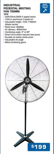 Industrial Pedestal Misting Fan 750mm offers at $199 in Burson Auto Parts