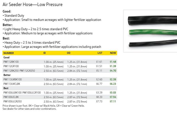 Air Seeder Hose-low Pressure offers at $1.48 in John Deere