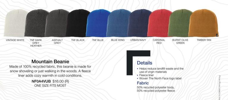 Mountain Beanie offers at $16 in The North Face