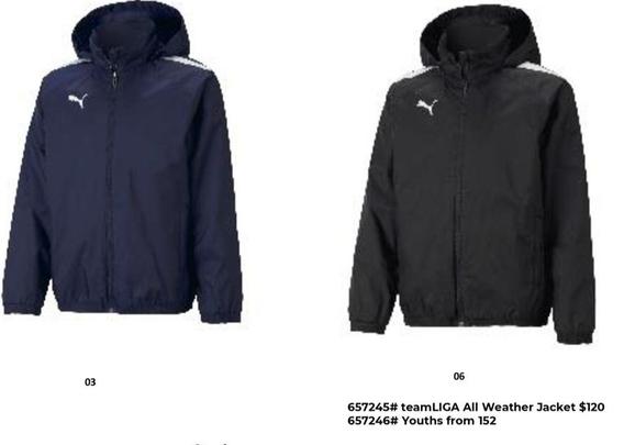 Teamliga All Weather Jacket offers at $120 in Puma