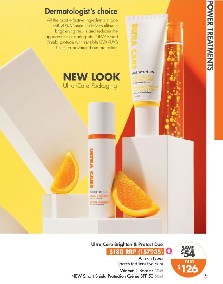 Ultra Care Brighten & Protect Duo offers at $126 in Nutrimetics