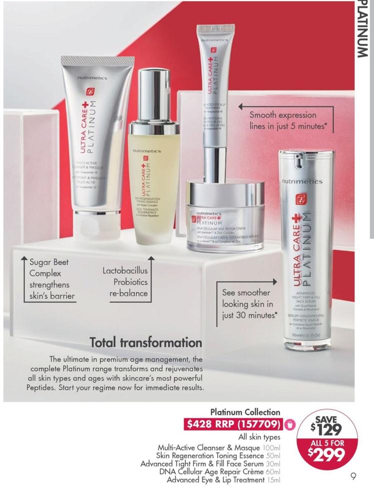 Platinum Collection offers at $299 in Nutrimetics