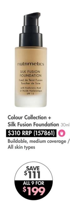 Nutrimetics Colour Collection + Silk Fusion Foundation 30ml offers at $199 in Nutrimetics
