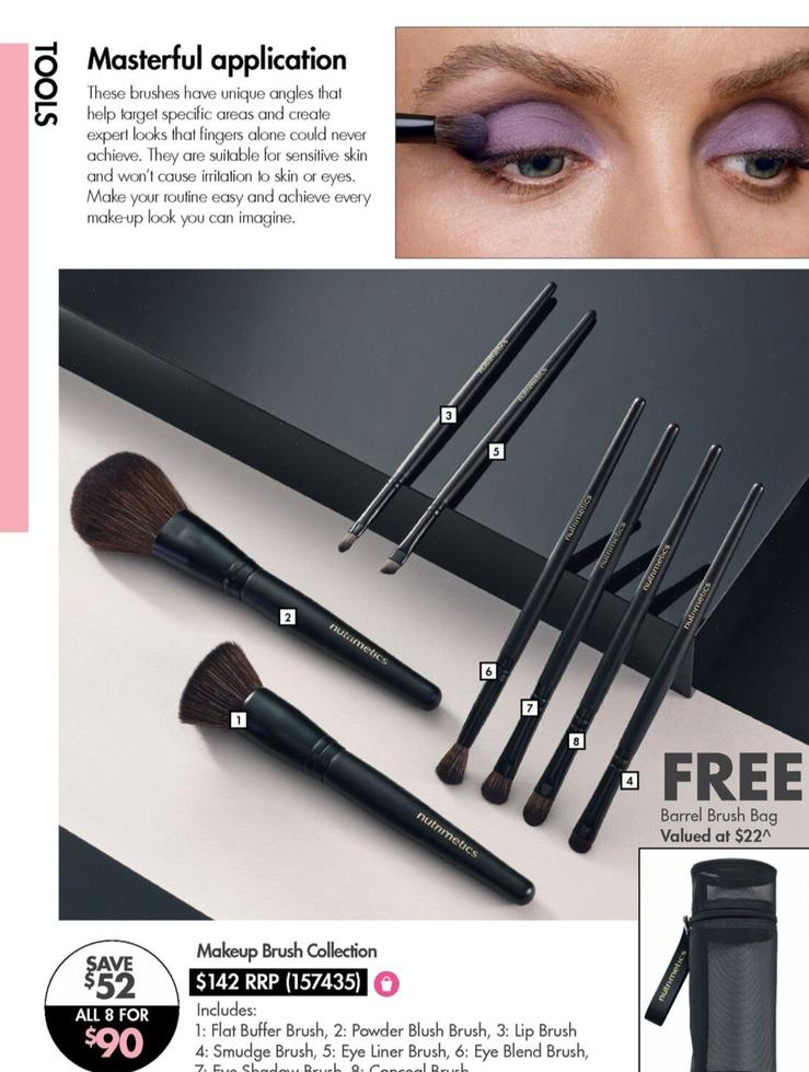 Makeup Brush Collection offers at $90 in Nutrimetics