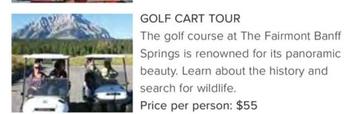 Golf Cart Tour offers at $55 in Flight Centre