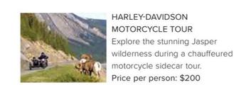 Harley-davidson Motorcycle Tour offers at $200 in Flight Centre
