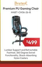 Brateck Premium Pu Gaming Chair offers at $499 in Leader Computers