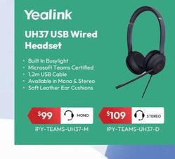Uh37 Usb Wired Headset offers at $99 in Leader Computers