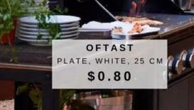Oftast Plate, White, 25 Cm offers at $0.8 in IKEA
