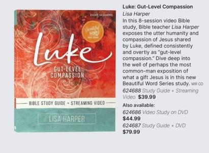 Luke: Gut-level Compassion offers at $39.99 in Koorong