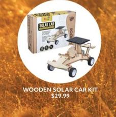 Wooden Solar Car Kit offers at $29.99 in Australian Geographic