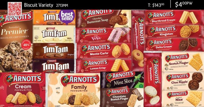 Arnott's - Biscuit Variety offers at $4 in Chrisco