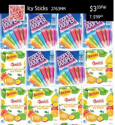 Icy Sticks offers at $3.35 in Chrisco