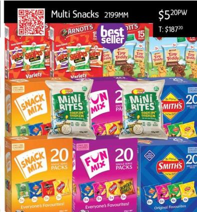 Multi Snacks offers at $5.2 in Chrisco