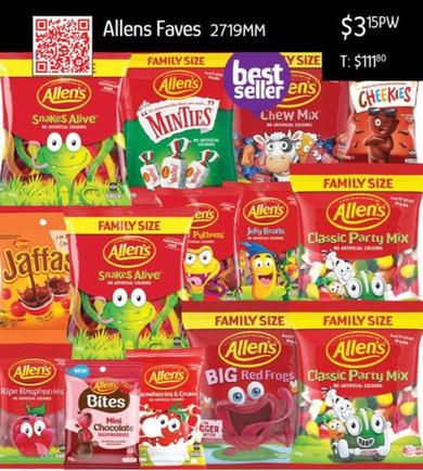 Allens Faves offers at $3.15 in Chrisco