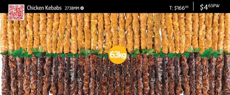 Chicken Kebabs offers at $4.65 in Chrisco