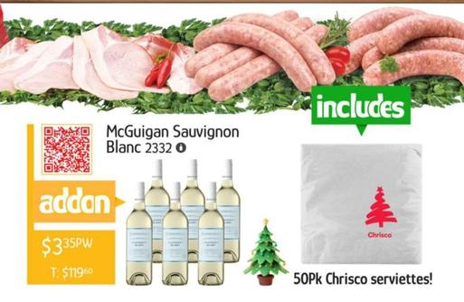 Mcguigan - Sauvignon Blanc offers at $3.35 in Chrisco
