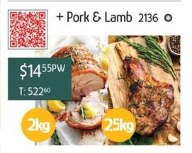 + Pork & Lamb offers at $14.55 in Chrisco