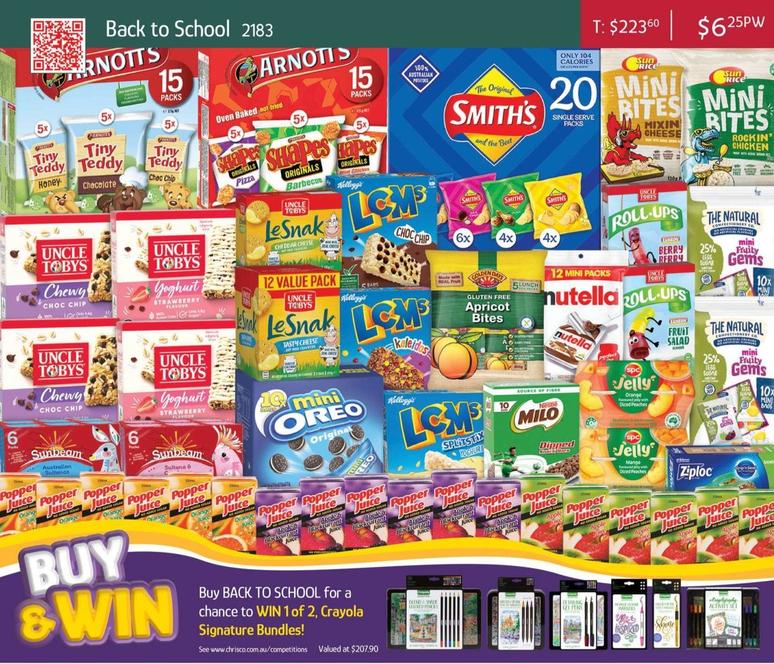 Back To School offers at $6.25 in Chrisco
