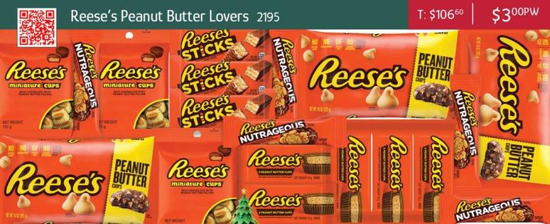 Reese's Peanut Butter Lovers offers at $3 in Chrisco
