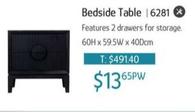 Bedside Table offers at $13.65 in Chrisco