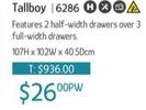 Tallboy offers at $26 in Chrisco