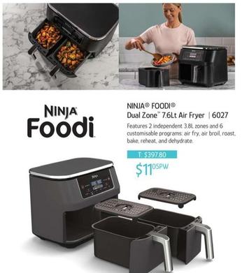 Ninja - Foodi Dual Zone 7.6lt Air Fryer offers at $11.05 in Chrisco