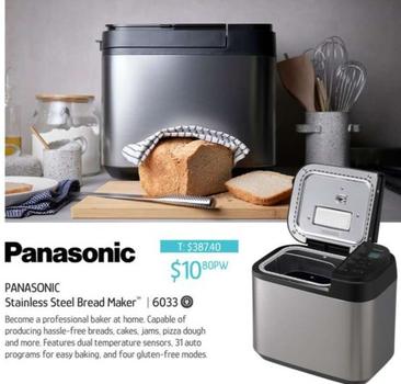 Panasonic - Stainless Steel Bread Maker offers at $10.8 in Chrisco